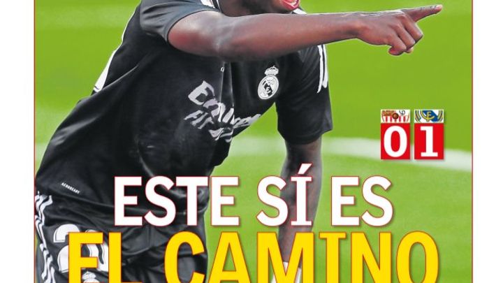 غلاف صحيفة  آس | هدف ذاتي من ياسين بونو بعد لمسة من فينيسيوس يمنح الانتصار لفريق ريال مدريد القوي دفاعيًا في إشبيلية